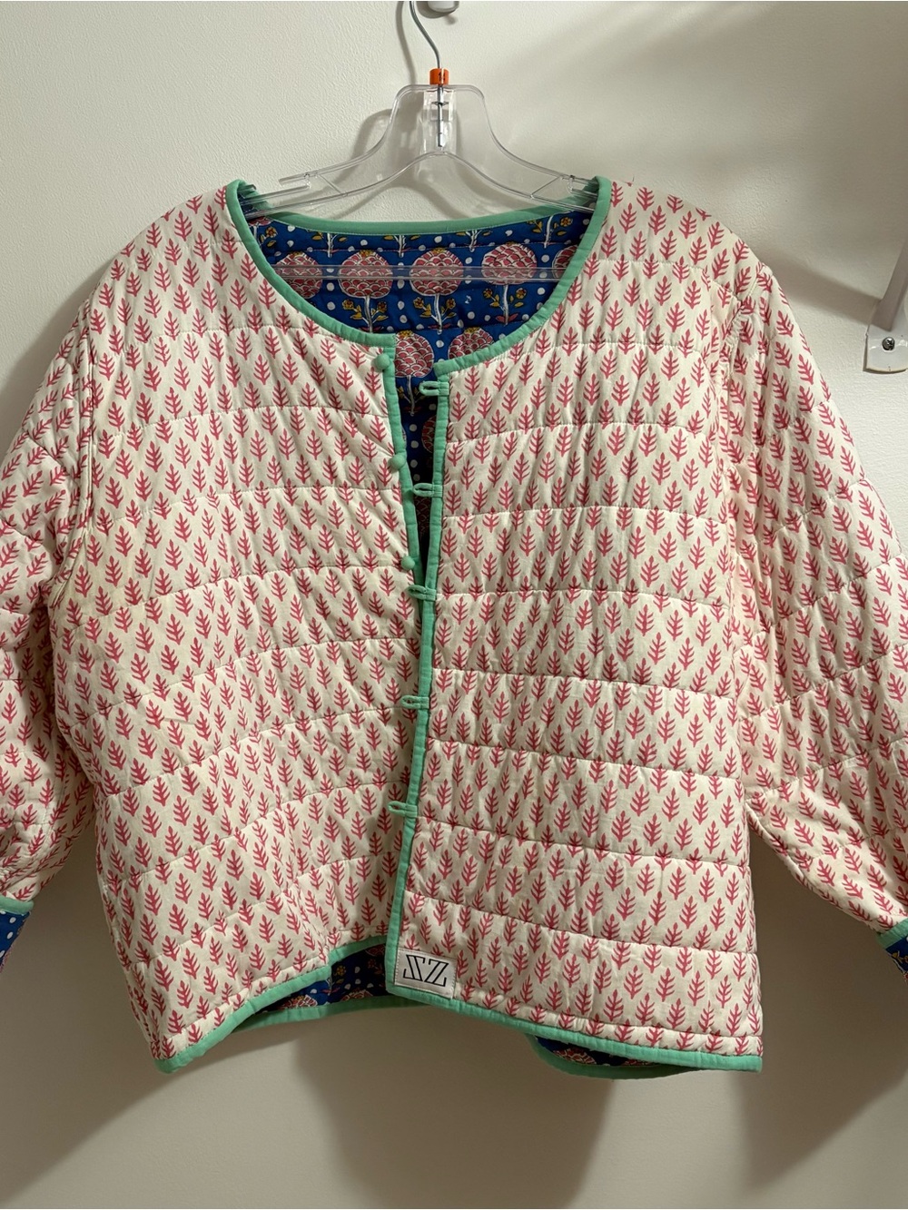 J.Crew SZ Blockprints Reversible Quilted Jacket Sz L